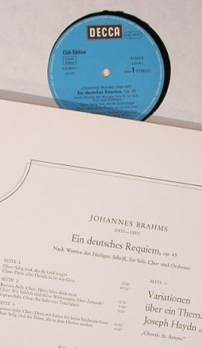 Brahms,Johannes: Ein Deutsches Requiem, Box, Decca Club Ed.(31 263 7), D, 1979 - 2LP - L8546 - 9,00 Euro