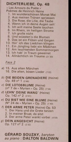Schumann,Robert: Les Amours du Poete, Heinrich Heine, EMI(C 055-12883), F,  - LP - L8562 - 6,00 Euro