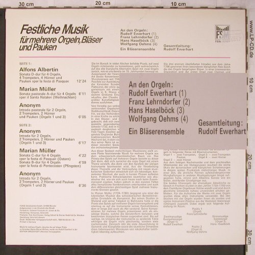 V.A.Festliche Musik: Für mehrere Orgeln,Bläser u.Pauken, FSM VOX (FSM 43 001), D Typ: LP Best.-Nr.: L8567 Preis: 6,00 Euro