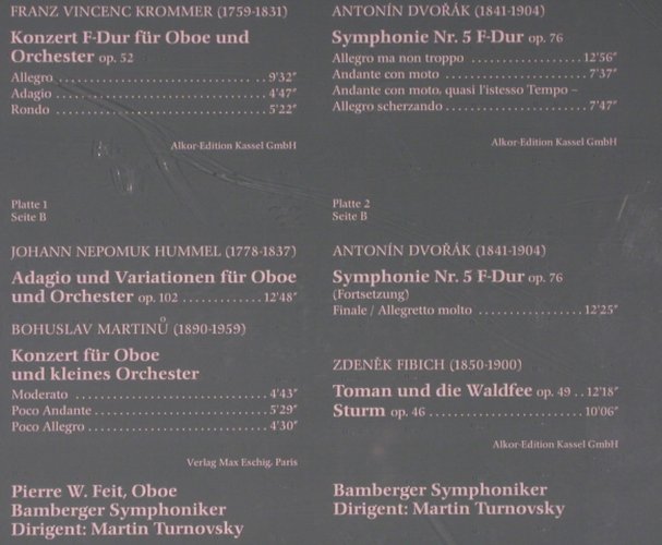 V.A.Musik auf Villa Hügel: Prager Konzert, Krommer,Hummel,Mart, Aulos(AUL 30524/25 SF), D,FS-New, 1988 - 2LP - L8578 - 24,00 Euro