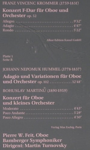 V.A.Musik auf Villa Hügel: Prager Konzert, Krommer,Hummel,Mart, Aulos(AUL 30524/25 SF), D,FS-New, 1988 - 2LP - L8578 - 24,00 Euro