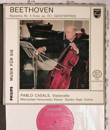 Beethoven,Ludwig van: Klaviertrio Nr.4 D-dur op.70, Philips(G 05365 R), D,  - 10inch - L8579 - 9,00 Euro