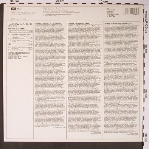 Mahler,Gustav: Sinfonie Nr.1, EMI(27 0618 1), D, 1987 - LP - L8604 - 7,50 Euro