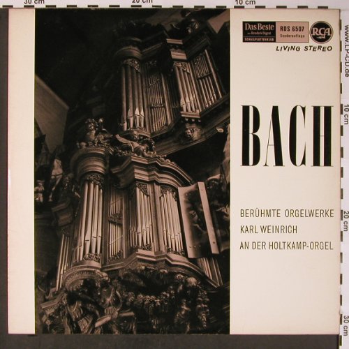 Bach,Johann Sebastian: Berühmte Orgelwerke, m-/vg+, RCA Das Beste (RDS 6507), D, Club Ed Typ: LP Best.-Nr.: L8608 Preis: 5,00 Euro