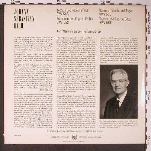 Bach,Johann Sebastian: Berühmte Orgelwerke, m-/vg+, RCA Das Beste(RDS 6507), D, Club Ed,  - LP - L8608 - 5,00 Euro
