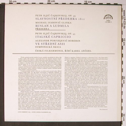 Tschaikowsky,Peter / Glinka: Slavnostni Predehra/Ruslan a Ludmil, Supraphon(1110 8288 G), CZ, Ri, 1981 - LP - L8615 - 6,00 Euro