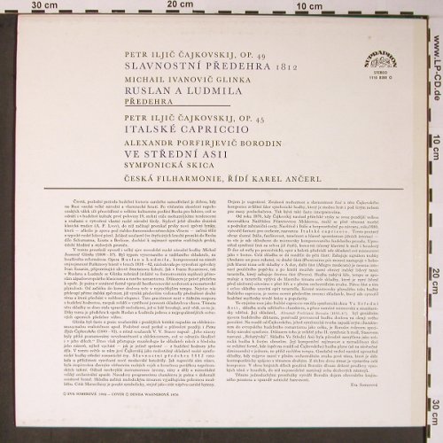 Tschaikowsky,Peter / Glinka: Slavnostni Predehra/Ruslan a Ludmil, Supraphon (1110 8288 G), CZ, Ri, 1981 Typ: LP Best.-Nr.: L8615 Preis: 6,00 Euro