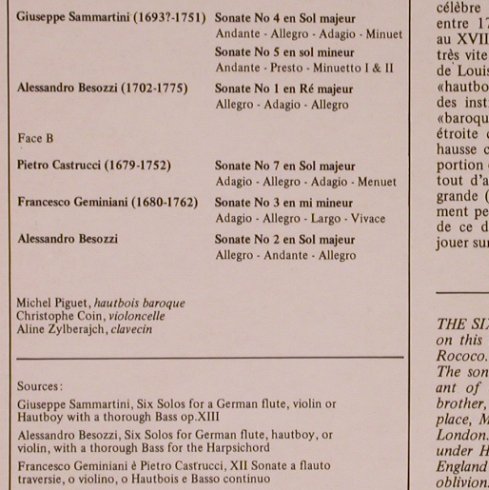 V.A.Sonates italiennes: pour Hautbois, Harmonia Mundi(HM 1096), F, vg+/m-, 1983 - LP - L8617 - 5,00 Euro