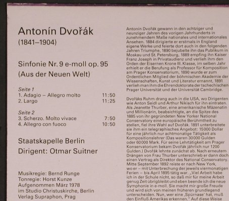 Dvorak,Antonin: Sinfonie Nr.9 e-moll op 95, Eterna(8 27 103), DDR, 1980 - LP - L8626 - 5,00 Euro
