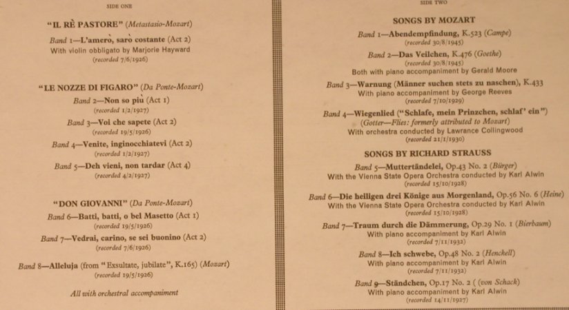 Schumann,Elisabeth: Arias&Songs,Mozart,Richard Strauss, EMI (COLH. 154), UK,histRec Typ: LP Best.-Nr.: L8630 Preis: 7,50 Euro