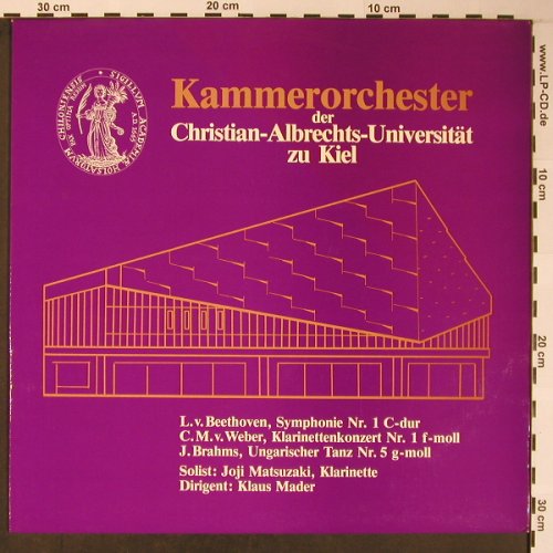 V.A.Kammerorchester der: Christian Albrecht Universität, privat / Teldec (VO 7079), D Typ: LP Best.-Nr.: L8649 Preis: 12,50 Euro