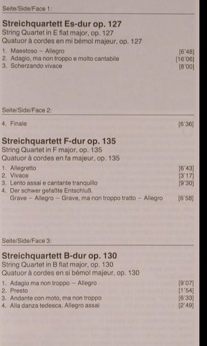 Beethoven,Ludwig van: Die Späten Streichquartette, Box, D.Gr.(2740 265), D, 1982 - 4LP - L8672 - 35,00 Euro