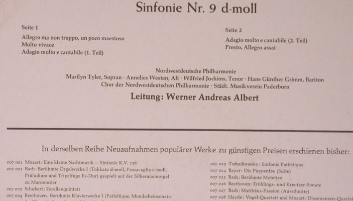 Beethoven,Ludwig van: 9.Sinfonie, d-moll, m-/vg+, Sastruphon(SM 007 012), D,  - LP - L8679 - 6,00 Euro