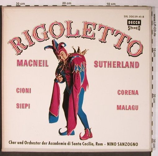 Verdi,Giuseppe: Rigoletto - Box, ital., Decca (SXL 200 39-41-B), D Typ: 3LP Best.-Nr.: L8682 Preis: 20,00 Euro