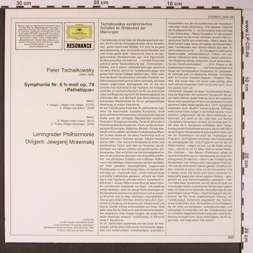 Tschaikowsky: Symphony No.6, D.Gr. Resonance(2535 237), D, Ri,  - LP - L8690 - 7,50 Euro