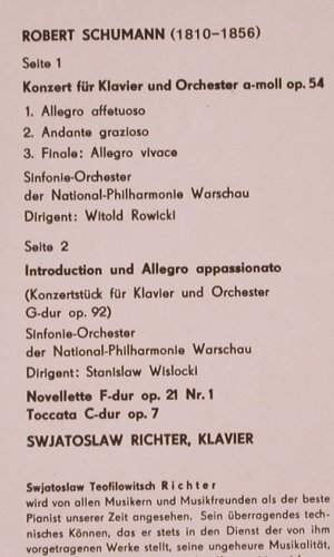 Schumann,Robert: Konzert f.Klavier&Orch.a-moll,op.54, Eterna, m-/vg+(8 25 483), DDR, woc, 1975 - LP - L8698 - 5,00 Euro