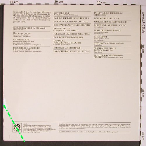 V.A.Die Orgeln im Zonenrandgebiet: Folge 2, Goslar bis Passau, Foc, Life Records (3 E 253.5), D, m-/VG+, 1985 Typ: LP Best.-Nr.: L8703 Preis: 5,00 Euro