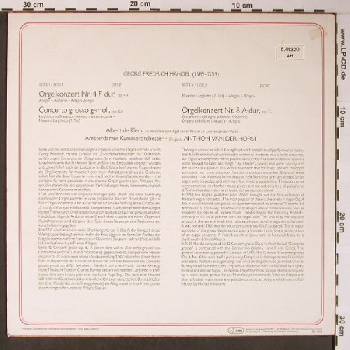 Händel,Georg Friedrich: Orgelkonzerte Nr.4 & 8/Concierto Gr, Telefunken Aspekte(6.41320 AH), D, vg+/m-,  - LP - L8707 - 5,00 Euro