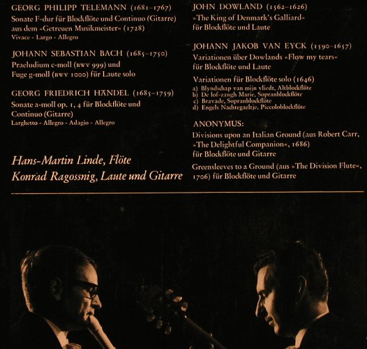 V.A.Musik für Flöte und Laute: aus Renaissance u.Barock, Harmonia Mundi(065-99 859), D, Foc, 1970 - LP - L8740 - 6,00 Euro