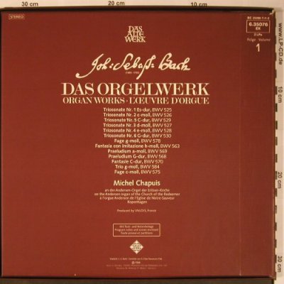 Bach,Johann Sebastian: Das Orgelwerk Vol.1, Box, Telefunken (6.35076 EK), D, 1968 Typ: 2LP Best.-Nr.: L8749 Preis: 12,50 Euro
