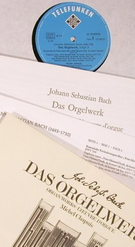 Bach,Johann Sebastian: Das Orgelwerk Vol.2, Box, Telefunken (6:35077 EK), D Typ: 2LP Best.-Nr.: L8750 Preis: 12,50 Euro