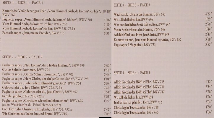 Bach,Johann Sebastian: Das Orgelwerk Vol.2, Box, Telefunken (6:35077 EK), D Typ: 2LP Best.-Nr.: L8750 Preis: 12,50 Euro