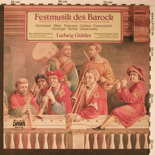 V.A.Festmusik des Barock: Schmelzer, Biber,Telemann, Capriccio (CA 18 004), D, 1982 Typ: LP Best.-Nr.: L8755 Preis: 6,00 Euro