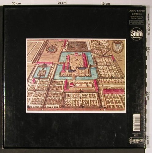 Bach,Johann Sebastian: 6 Brandenburgische Konzerte,Box, Capriccio (C 75 058/1-3), D, 1984 Typ: 3LP Best.-Nr.: L8759 Preis: 17,50 Euro