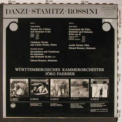 Danzi,Franz/Stamitz/Rossini: Konzert für 2 Flöten u.Orch g-dur, Tudor (73 043), CH, 1984 Typ: LP Best.-Nr.: L8767 Preis: 6,00 Euro