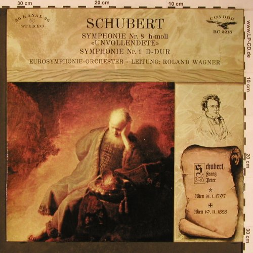 Schubert,Franz: Symphony No.8 h-moll, Nr.1 d.dur, Condor/Bellaphon (BC 2215), D Typ: LP Best.-Nr.: L8768 Preis: 9,00 Euro