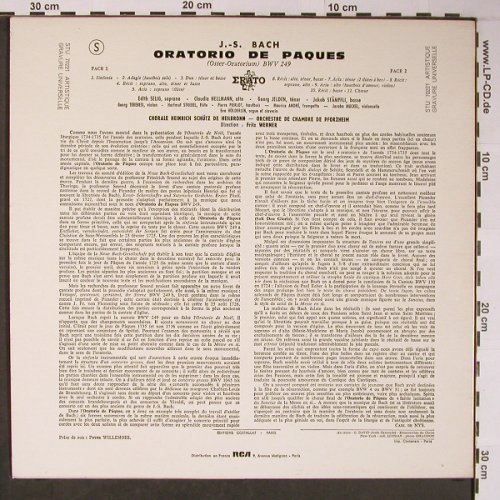 Bach,Johann Sebastian: Oratorio de paques, BWV 249, Erato, Muster(STU 70221), D/F,  - LP - L8781 - 7,50 Euro