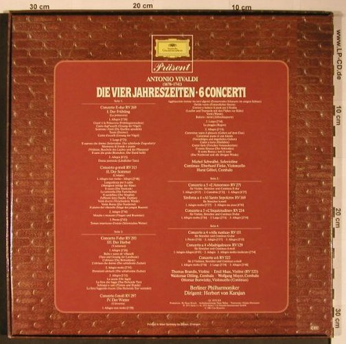 Vivaldi,Antonio: Die Vier Jahreszeiten,6Concerti,Box, D.Gr. Präsent (2726 513), D, 1981 Typ: 2LP Best.-Nr.: L8793 Preis: 9,00 Euro