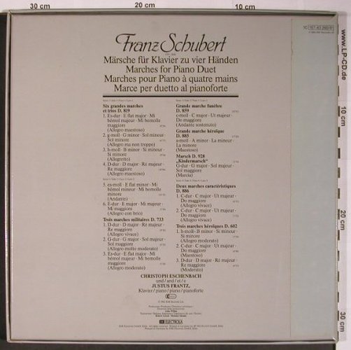 Schubert,Franz: Märsche/Marches,zu vier Händen,Box, EMI (157-43 260/61), D, 1982 Typ: 2LP Best.-Nr.: L8794 Preis: 14,00 Euro