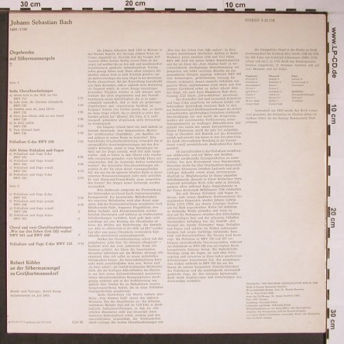 Bach,Johann Sebastian: Orgelwerke  3, Eterna(8 25 718), DDR, 1977 - LP - L8796 - 6,00 Euro