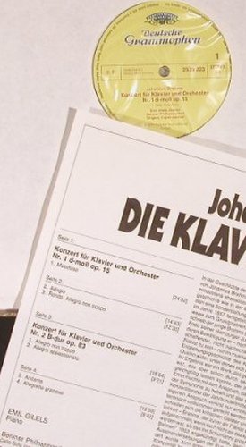 Brahms,Johannes: Klavierkonzerte Nr.1 & 2, Box, Deutsche Grammophon(410 538-1), D, 1972 - 2LP - L8817 - 7,50 Euro