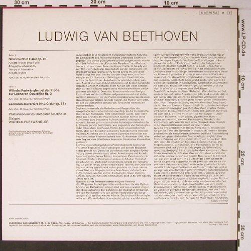 Beethoven,Ludwig van: Sinfonie Nr.8/ Probe Ouvert. Op.72a, Dacapo(C 053-93 533), D, Ri,  - LP - L8823 - 9,00 Euro