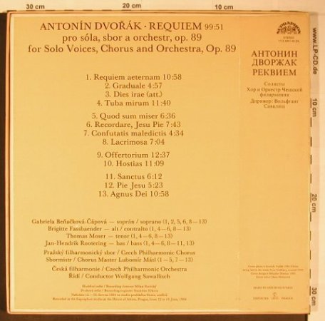 Dvorak,Antonin: Requiem op.89, Box, Supraphon (1112 4241-42), CZ,Ri, 1985 Typ: 2LP Best.-Nr.: L8828 Preis: 14,00 Euro