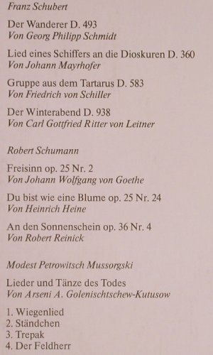 Holl,Robert: Liederabend, Konrad Richter Klavier, Preiser Records (0120138), A, vg+/vg+, 1975 Typ: LP Best.-Nr.: L8838 Preis: 5,00 Euro