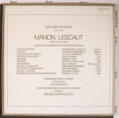 Puccini,Giacomo: Manon Lescaut, Box, EMI Electrola(C 193-02 269/70), D, 1972 - 2LP - L8843 - 9,00 Euro