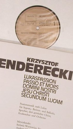Penderecki,Krzycztof: Lukaspassion, Box, Harmonia Mundi (157-99 660/61), D, Ri Typ: 2LP Best.-Nr.: L8846 Preis: 14,00 Euro