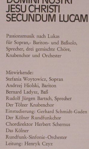 Penderecki,Krzycztof: Lukaspassion, Box, Harmonia Mundi (157-99 660/61), D, Ri Typ: 2LP Best.-Nr.: L8846 Preis: 14,00 Euro