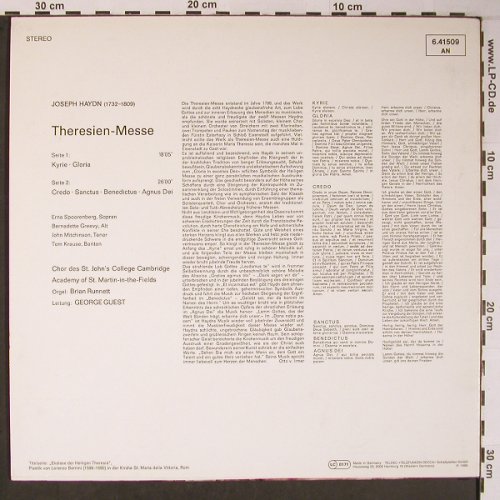 Haydn,Joseph: Theresien-Messe, Decca Meister der Musik (6.41509 AN), D, Ri Typ: LP Best.-Nr.: L8850 Preis: 5,00 Euro