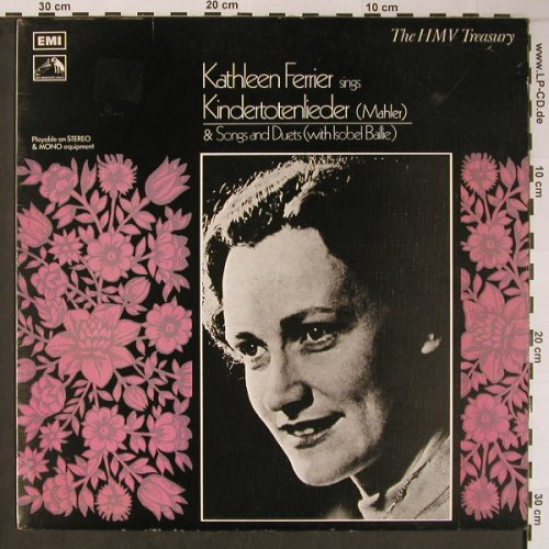 Ferrier,Kathleen: Sings Kindertotenlieder, m /vg+, EMI-HMV Treasury (HLM 7002), UK, Ri, 1972 Typ: LP Best.-Nr.: L8851 Preis: 6,00 Euro