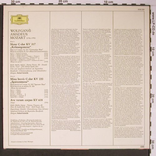 Mozart,Wolfgang Amadeus: Krönungsmesse/Missa Brevis/Ave Veru, Deutsche Gramophon(2530 356), D, 1973 - LP - L8859 - 6,00 Euro