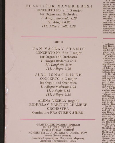 V.A.Organ Concertos: F.X.Brixi, J.V.Stamic, J.L.Linek, Supraphon(1 10 1416), CZ, m-/vg+, 1974 - LP - L8861 - 6,00 Euro