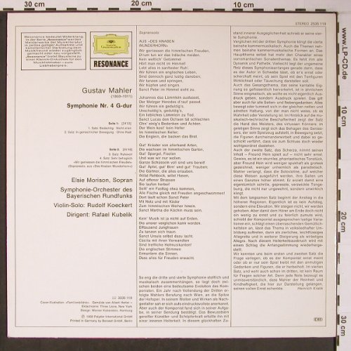 Mahler,Gustav: Symphony No.4, D.Gr. Resonance(2535 119), D, Ri,  - LP - L8863 - 7,50 Euro
