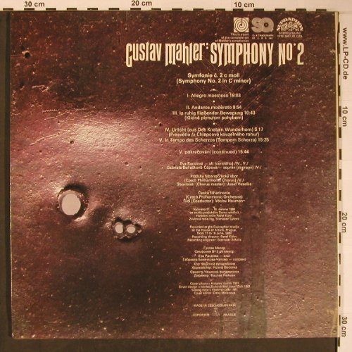 Mahler,Gustav: Symphony No.2, Foc, Supraphon(1410 3441-42QZ), CZ, 1980 - 2LP - L8865 - 12,50 Euro