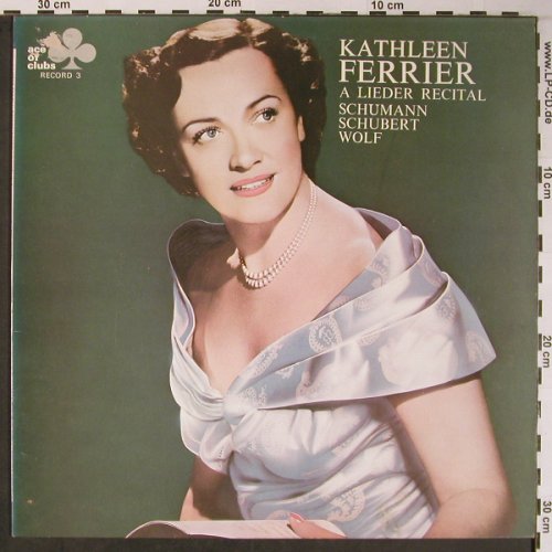 Ferrier,Kathleen: A Lieder Recital, m-/vg+, Ace Of Clubs 3(), UK,  - LP - L8870 - 6,00 Euro
