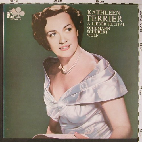 Ferrier,Kathleen: A Lieder Recital, m-/vg+, Ace Of Clubs 3, UK Typ: LP Best.-Nr.: L8870 Preis: 6,00 Euro