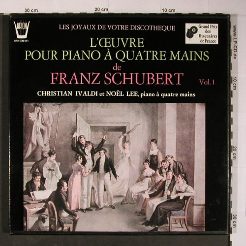 Schubert,Franz: L'Œuvre Pour Piano à Quatre Mains, Arion, m-/vg+ (ARN 336 011), F,Box,Vol1, 1977 Typ: 3LP Best.-Nr.: L8889 Preis: 20,00 Euro
